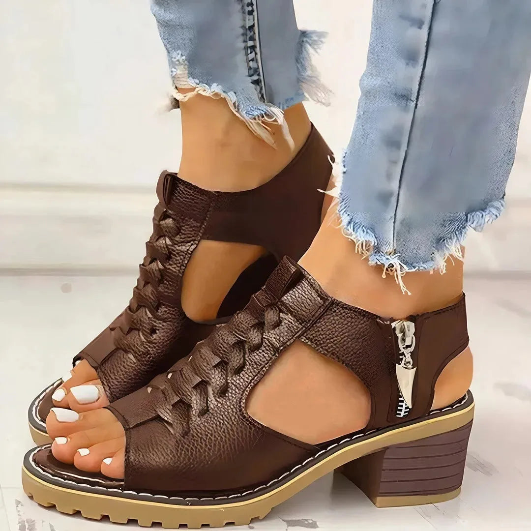 🔥Last Day 70% OFF -Women's Chunky Platform Classic Leather Sandals