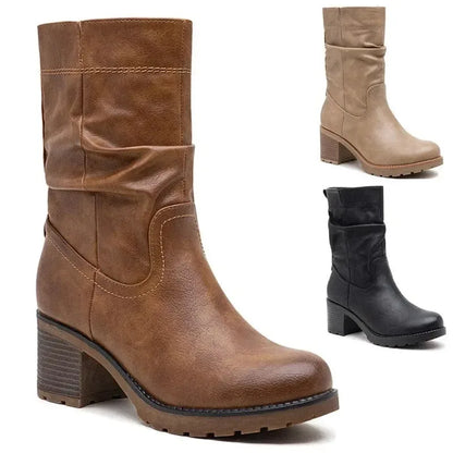 Fax Suede Ankle Boots