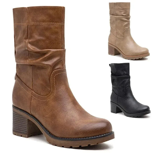 Fax Suede Ankle Boots